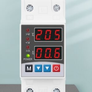 Voltgrid Tech smart automatic over and under voltage current protector 1P 63A din rail mounted with dual LED display