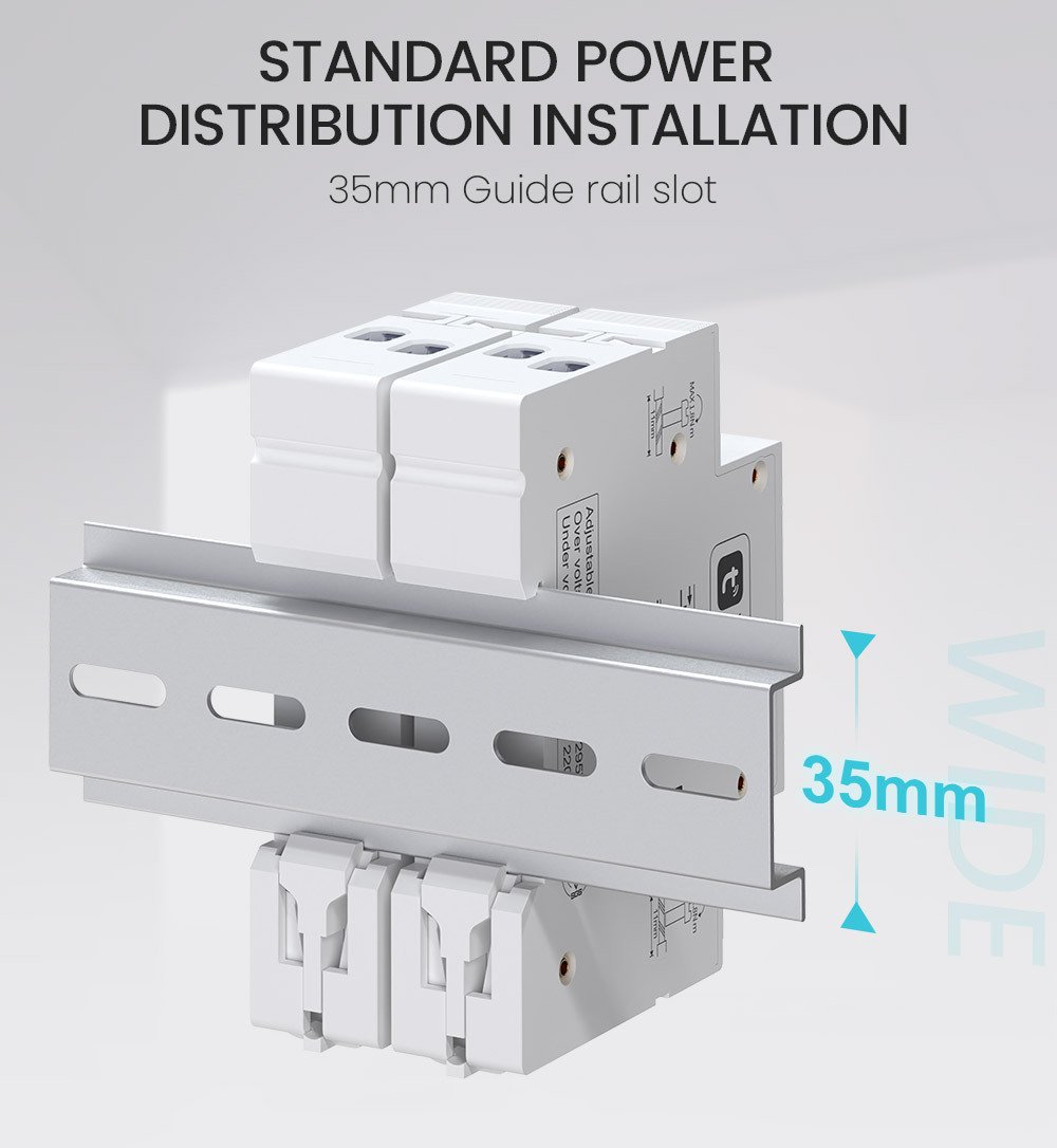 Voltgrid 1P 63A Smart DC Circuit Breaker 12V-80V WiFi Power Metering Switch