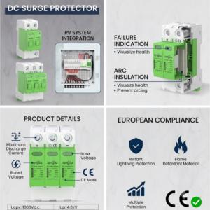 1000V DC Surge Protective Device SPD for Solar PV Photovoltaic System Integration