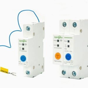 Voltgrid Tech WiFi smart circuit breaker TONGOU AT-Q-SR263WE 1P 2P 63A din rail remote control switch with residual current leakage protection
