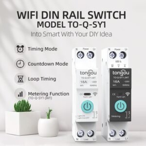 Voltgrid Tech smart WiFi DIN rail switch series TO-Q-SY1with metering function timing and countdown mode for home solar PV energy storage systems