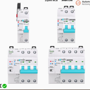 Voltgrid Tech smart Zigbee MCB circuit breaker TONGOU C63 1P 2P 3P 4P automatic reclosing switch supporting Smart Life app for residential and solar PV setup