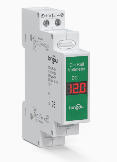 Voltgrid DIN Rail DC Voltmeter 11V-310V Multi Channel LED Battery Monitor